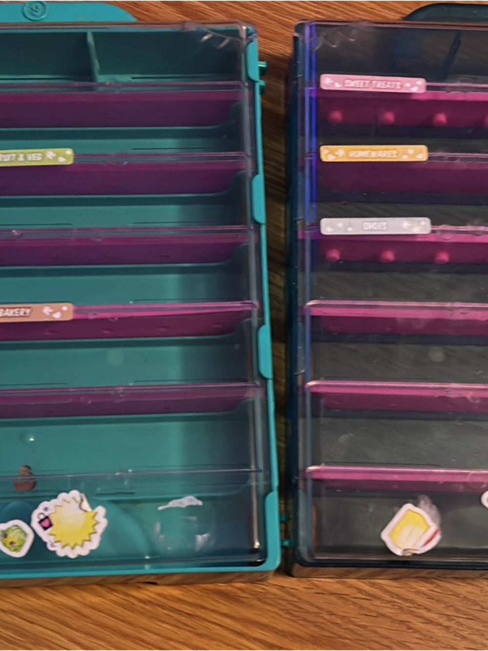 Shopkins Plastic Drawer Organizer in Teal and Purple